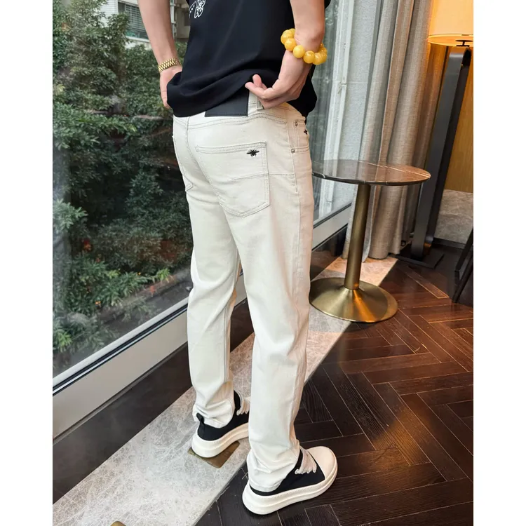 【蜜蜂巴黎灰】秋季四面弹舒适百搭直筒牛仔裤李查德男士修身