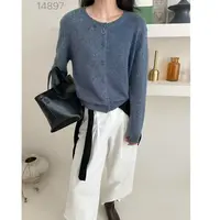 14897 WANGDAN（部分无水洗唛，介意慎拍)新款圆领针织开衫