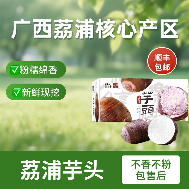 桂林荔浦芋头彩箱3斤 2-3个 单果450g起