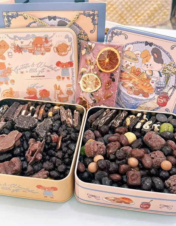 新疆包邮直发丨手工巧克力锤纯可可巧克力纯脂夹心巧克力豆坚果