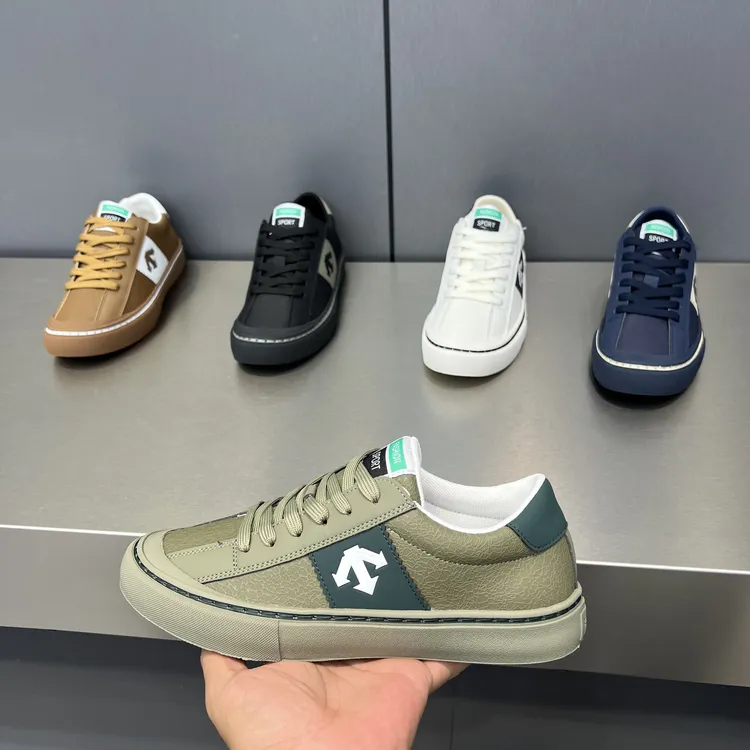 68-598秋季新款低帮男鞋皮面舒适百搭休闲鞋男士板鞋