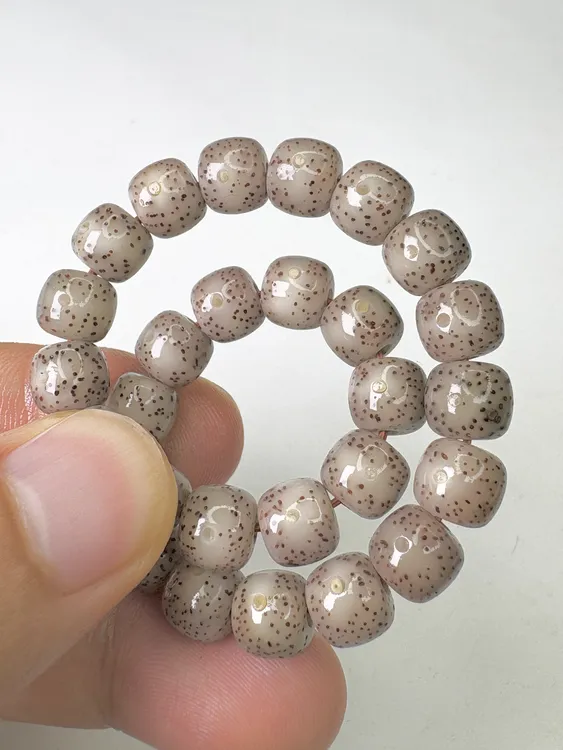 【牛毛星点货】火龙果星点分布均匀细小原生态星月菩提7x8桶珠