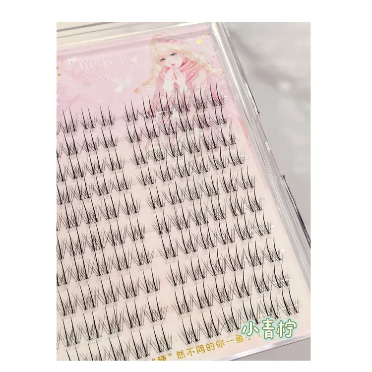 鱼小丫新品小青柠假睫毛十排大容量舒适清透美到心尖款新手假睫毛