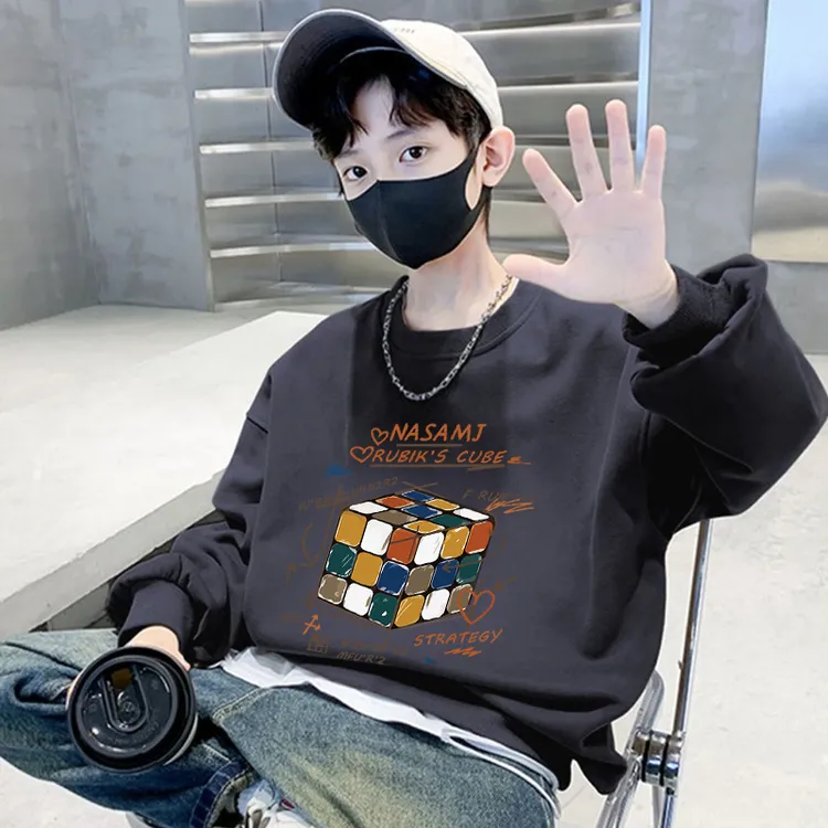 儿童装男童卫衣春秋款2025新款秋装长袖酷帅中大童男孩上衣秋季潮