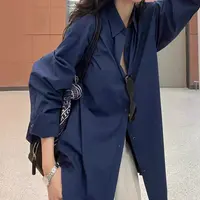 8908 藏蓝色高端长袖衬衫办1-1