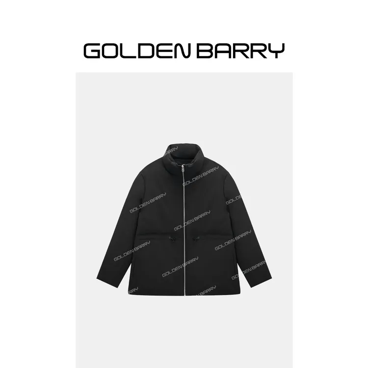 GOLDENBARRY|133082立领收腰抽绳鹅绒服