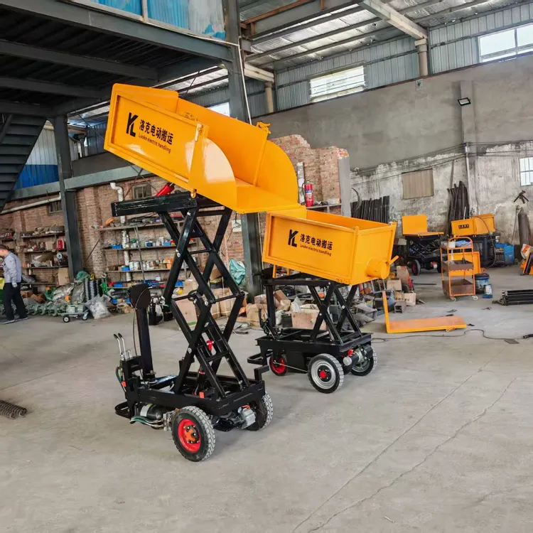 电动升降自卸翻斗车工地灰斗车建筑垃圾清运车自卸混凝土二次结构