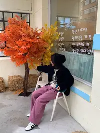 韩代. Deep深蓝 真毛托卡外套  L25092611