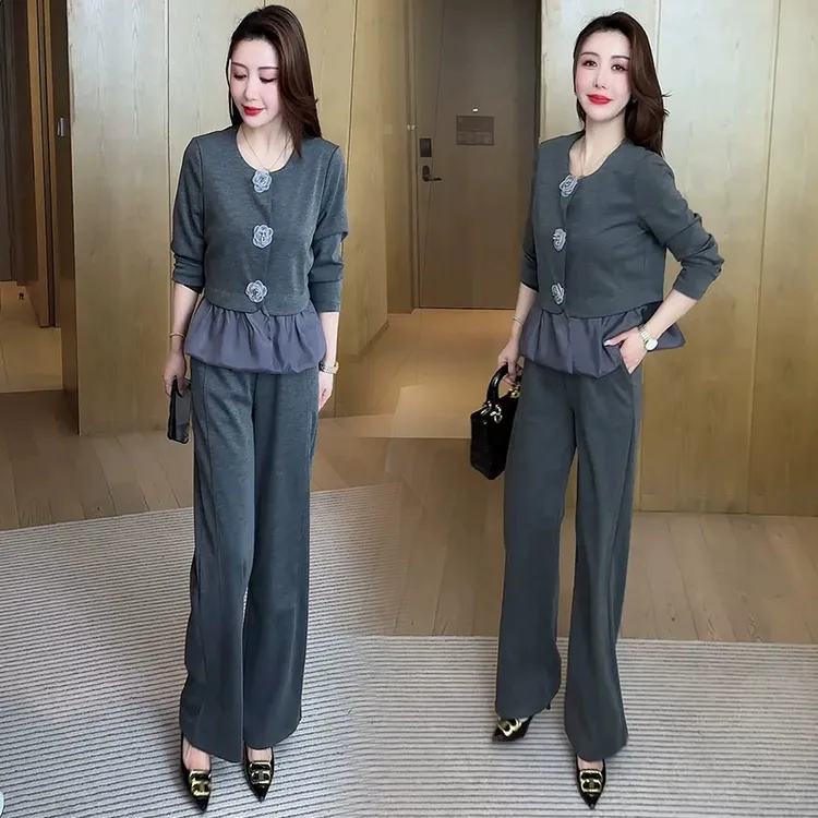时尚洋气质设计感套装女2025春秋季新款韩版老钱风松弛感女装贵气