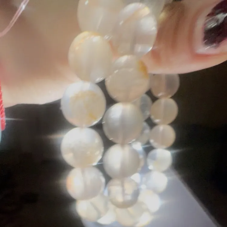 手链 星光冰橘粉啊赛胶公生胶花手串