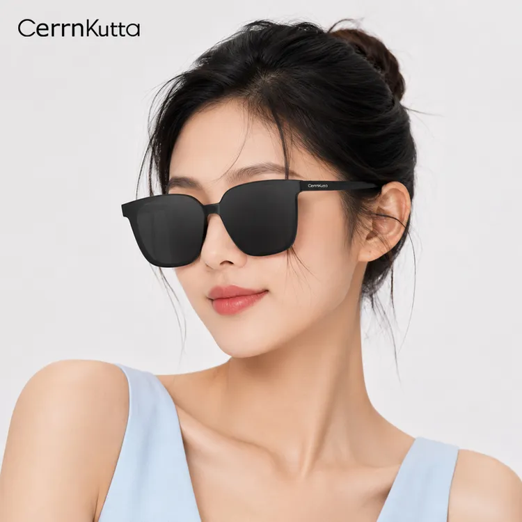 CerrnKutta第五代一体男女时尚高清太阳镜防紫外线遮阳方墨镜商品图