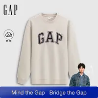 【成毅代言】Gap男女装秋季重磅抓绒情侣宽松圆领卫衣休闲787440