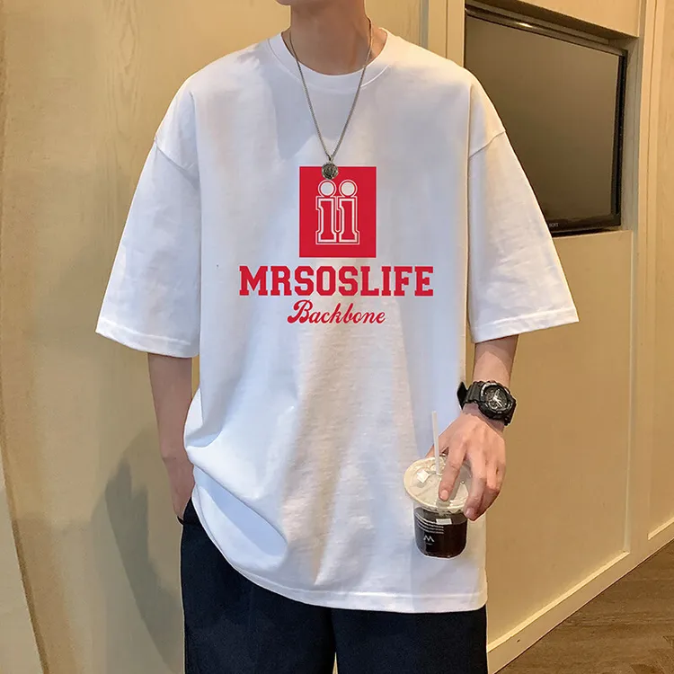 WZ1030#300克超重磅纯棉双纱  高质量  小领口圆领短袖t恤