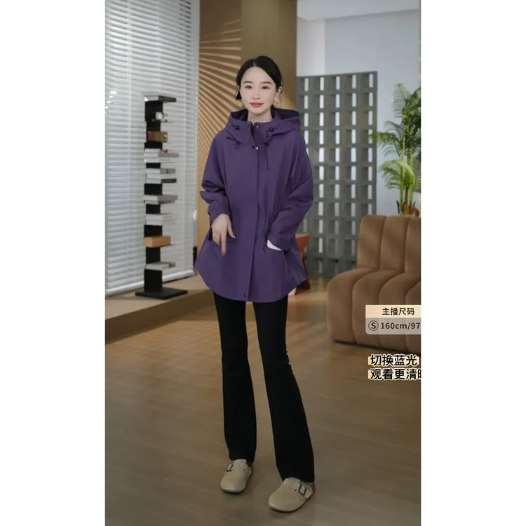 HELA AOMI “旅行者”收腰可调节抽绳机能风冲锋衣外套CY5DC66152