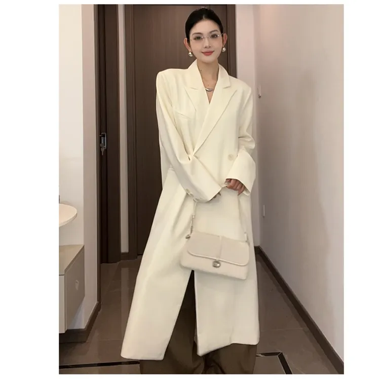 风衣外套女春秋季新款宽松显瘦长款西装大衣