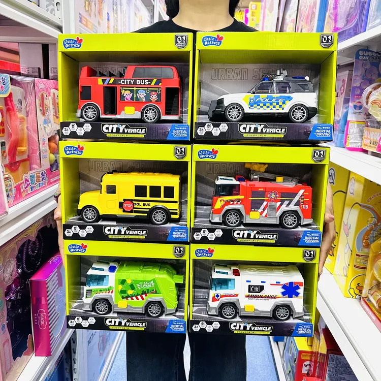 山姆喷水消防车警车多功能塔吊车工程车挖掘机3-6岁男孩玩具汽车