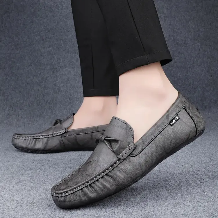 男款2025新款爆款男士乐福鞋潮流透气百搭商务休闲上班男鞋皮鞋