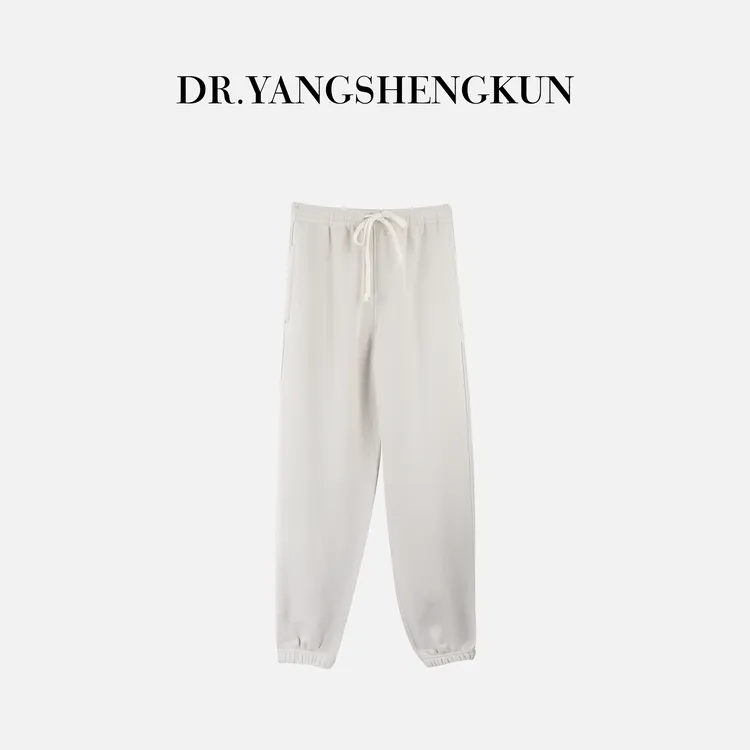 杨圣坤2025新品纯棉百搭松紧腰抽绳束脚运动休闲裤ES2593031