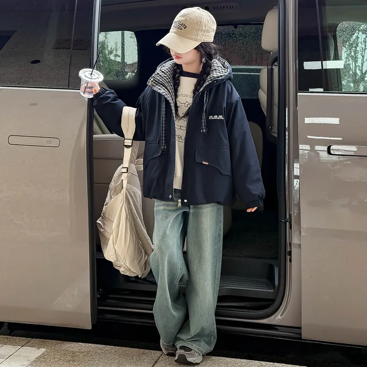 25WT184女童棉服外套冬季新款女孩洋气冬装大童冬季加厚棉袄