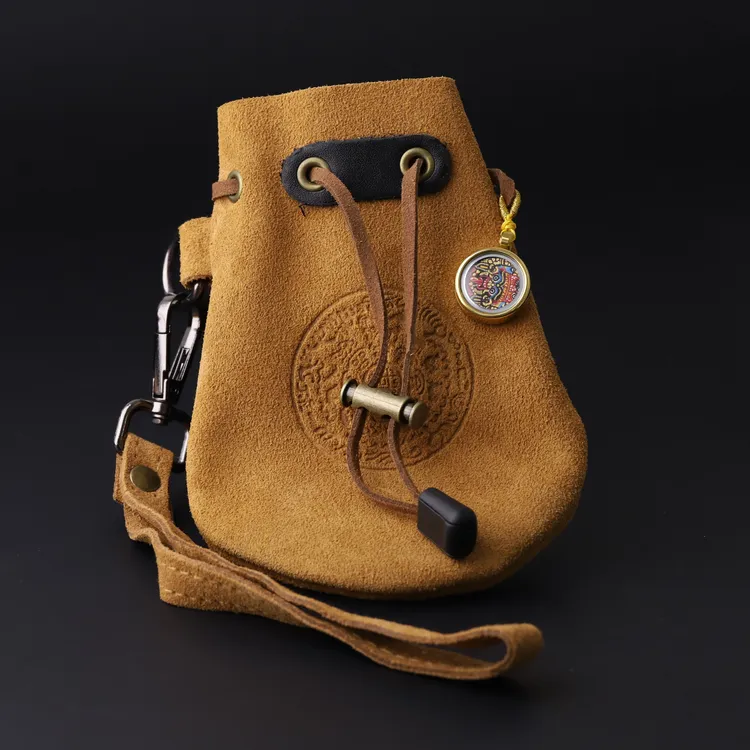 S8644 定制牛皮人种袋文玩袋