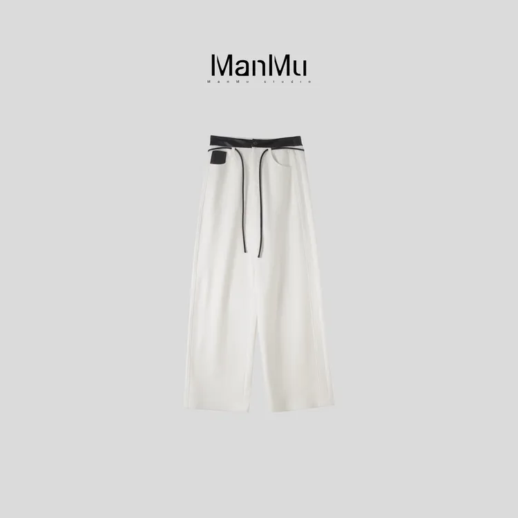 满目ManMu 【张琪专属】高级定制秋冬绵羊毛桑蚕丝裤子350702