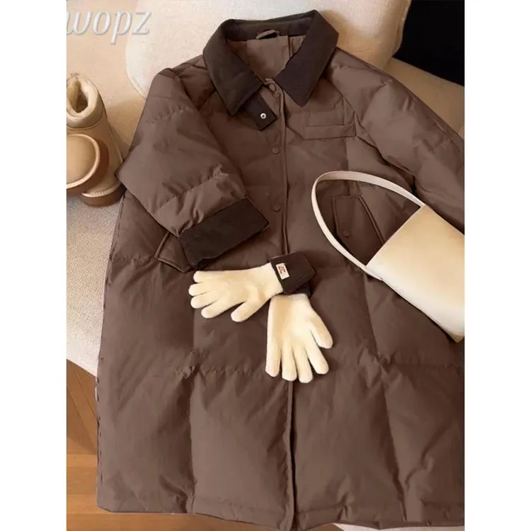 保暖棉服女士2025年新款冬季中长款过膝棉袄棉衣加厚大码女装外套