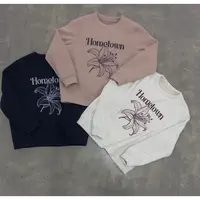 hd【卫衣系列】复古百合 高克重重磅加绒长袖卫衣 秋冬复古百搭上衣