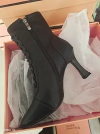 1013时装靴时尚女鞋高跟女士黑色短靴秋冬百搭粗跟瘦瘦靴