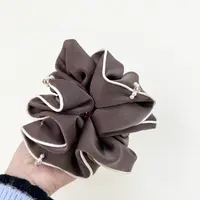 L076夕洛棕色新款发圈肠圈头饰发饰气质简约韩版复古百搭可爱