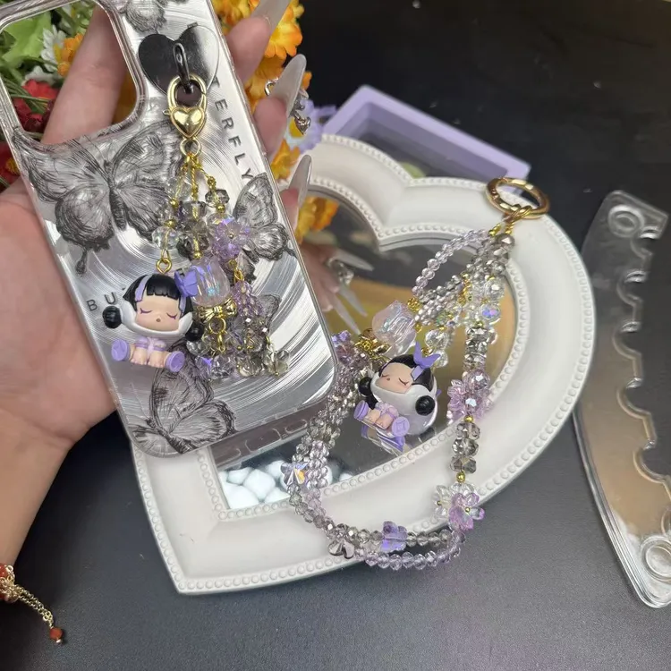 4【新人拍蝴蝶小姐SP福利款】原创潮玩手工DIY萌粒手机链包挂钥匙扣