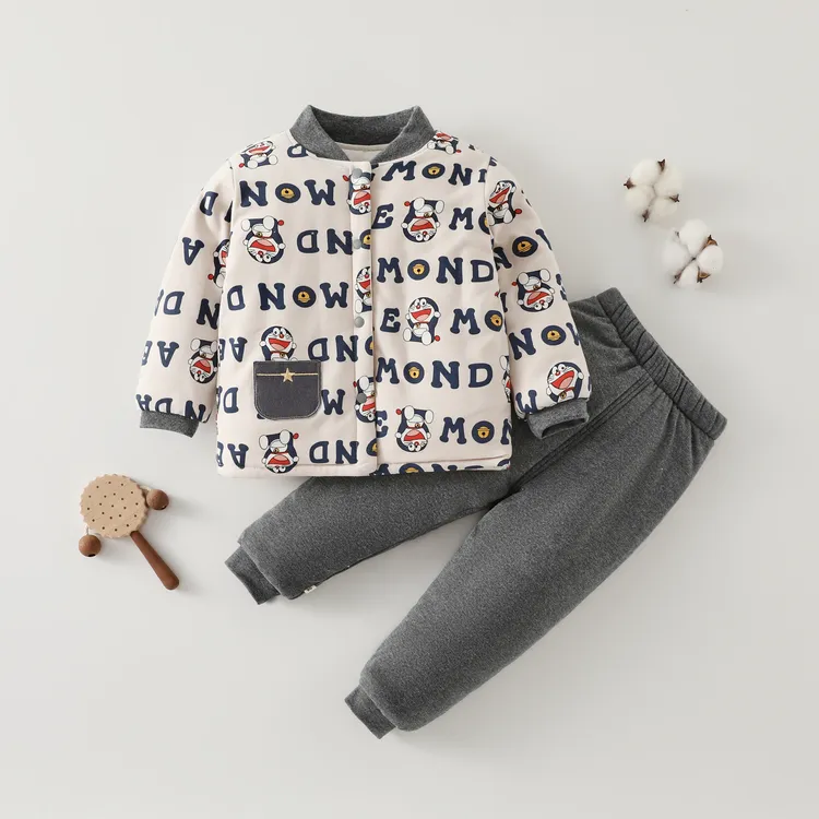 25新 宝宝手工棉衣 儿童薄款纯棉花保暖套装 薄棉棉花内胆棉衣