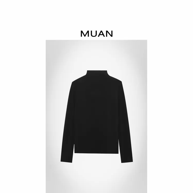 木岸MUAN：《风度打底》小中领版 定制极简打底上衣百搭CQ-MJ-F8337