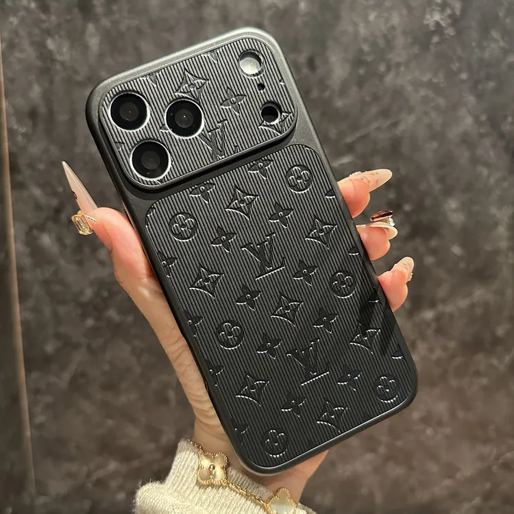 黑色全包ia按键苹果17promax手机壳适用16新款15高档14皮质秒变