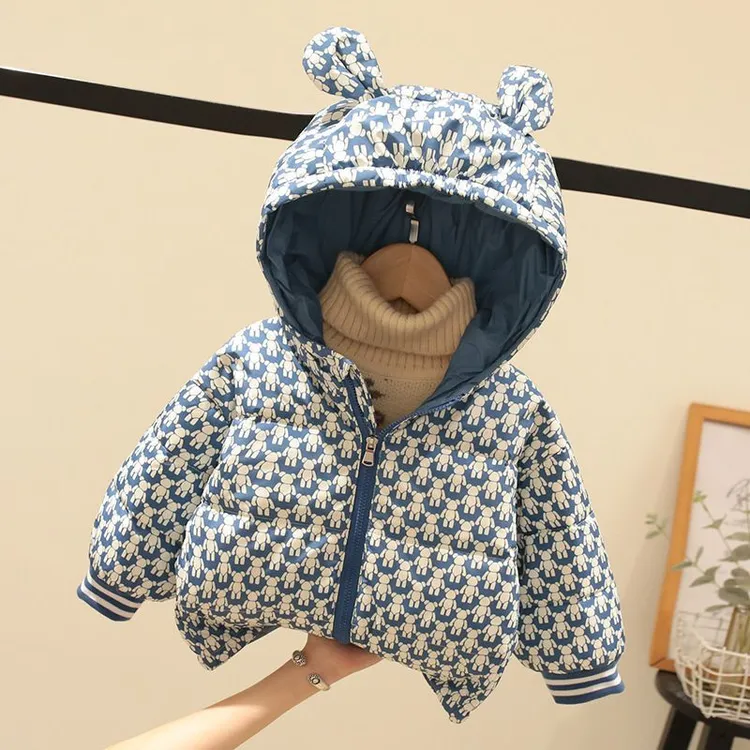 童装羽绒服男女童冬季白鸭绒保暖外套宝宝洋气连帽衣服儿童冬装潮