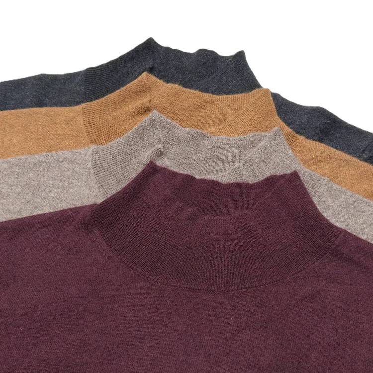 100绵羊毛半高领时尚针织打底衫