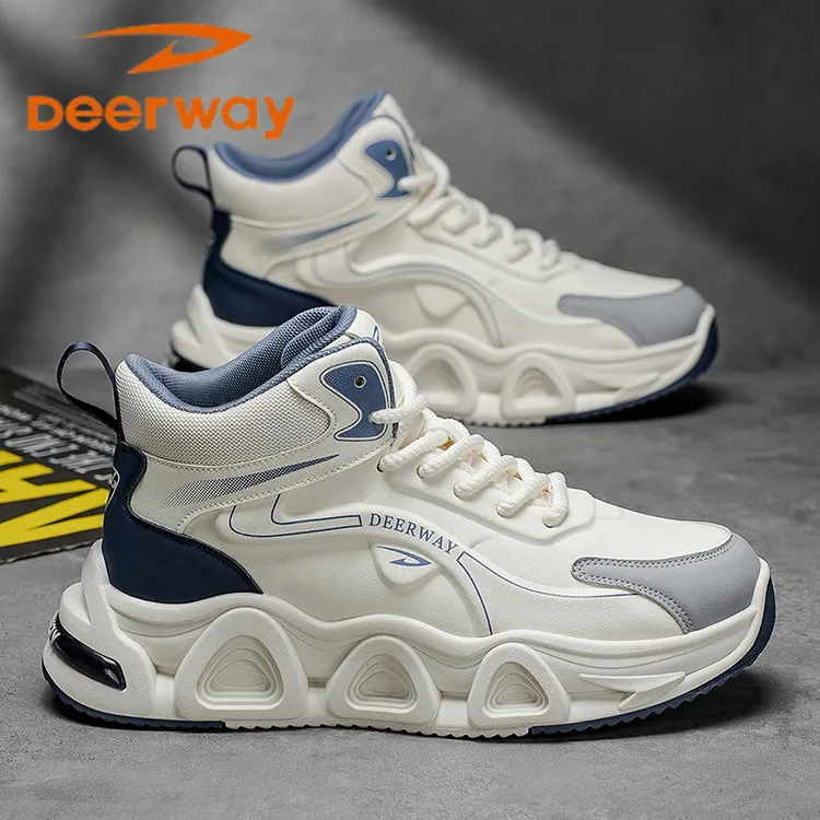 德尔惠男鞋秋季青少年潮流百搭休闲跑步运动鞋学生厚底增高老爹鞋