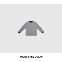 YOUNG FREE OCEAN2025秋冬款 小口袋细条纹长袖T恤1750