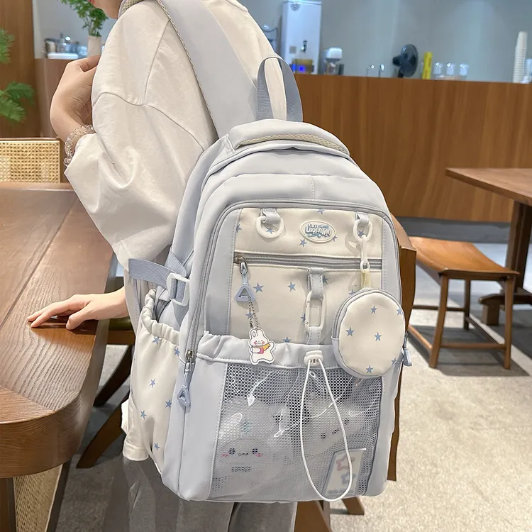 高颜值书包少女初中生ins小学生3-6年级双肩包校园原创设计感背包