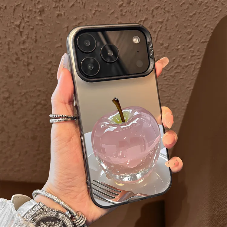 水晶苹果适用苹果17promax手机壳iphone16pro新款高级感苹果15pro