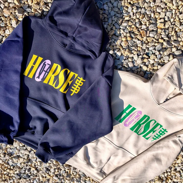 2026新年马年特别款好事帽衫卫衣男女连帽加厚款冬季字母双色帽衫