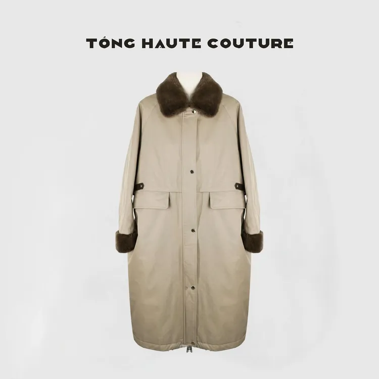 【江蓠】冬季新国标90白鹅绒拼接水貂毛领时尚鹅绒服 YW683