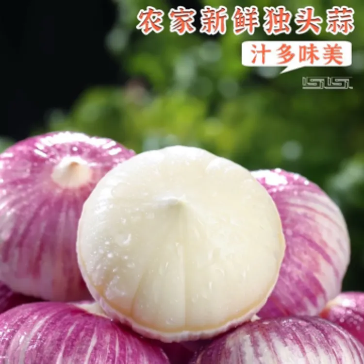 云南大理正宗紫皮独头大蒜地标农品特产农家自种产地顺丰直发