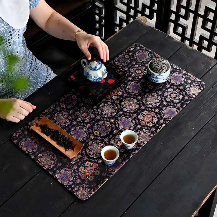 古风户外防烫桌垫新中式长方形茶台垫布现代简约家用茶几专用女士