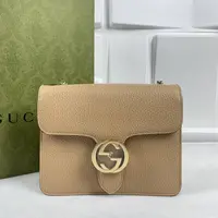 99新 GUCCI/古驰 思斯专属 古驰粉色风琴包 THAY107