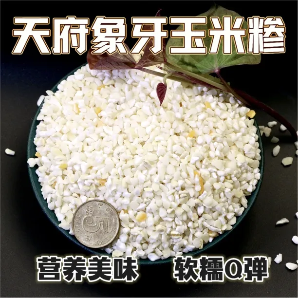 四川特产白糯珍珠玉米糁去皮玉米碴子 煮粥好喝的杂粮粗粮