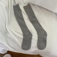 香香的蕉 韩系含羊毛小腿袜保暖秋冬中筒堆堆袜子