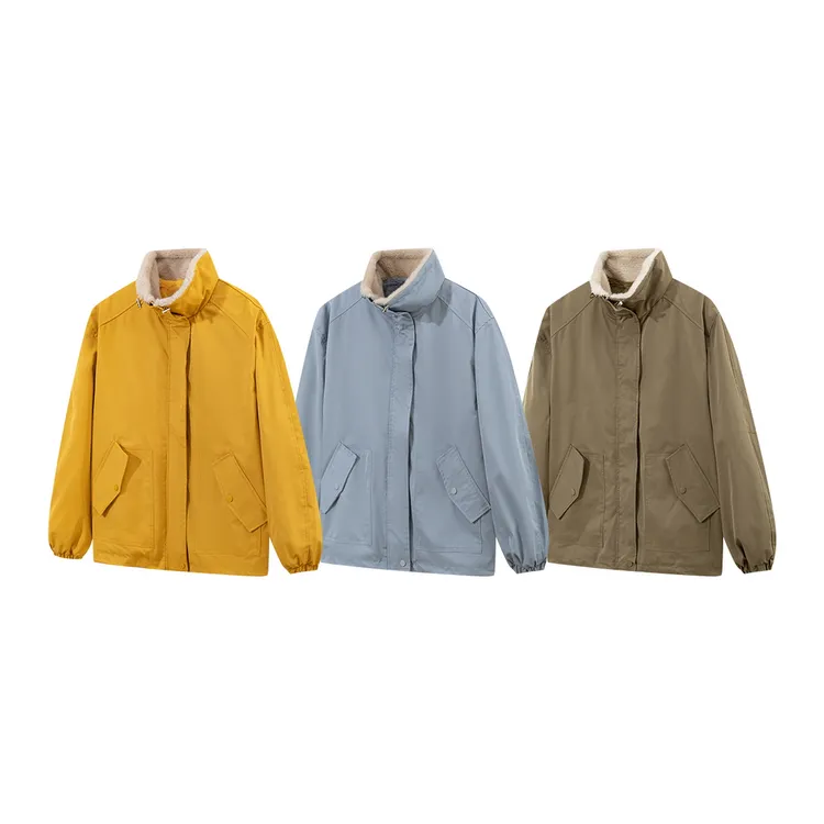 NIZHESI 宽松男女同款保暖工装风立领棉衣外套