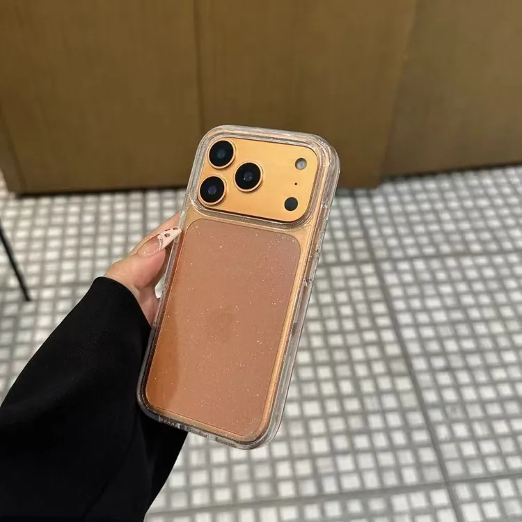 BANCA轻奢透明细闪适用iPhone17/16promax手机壳苹果15高级14软13