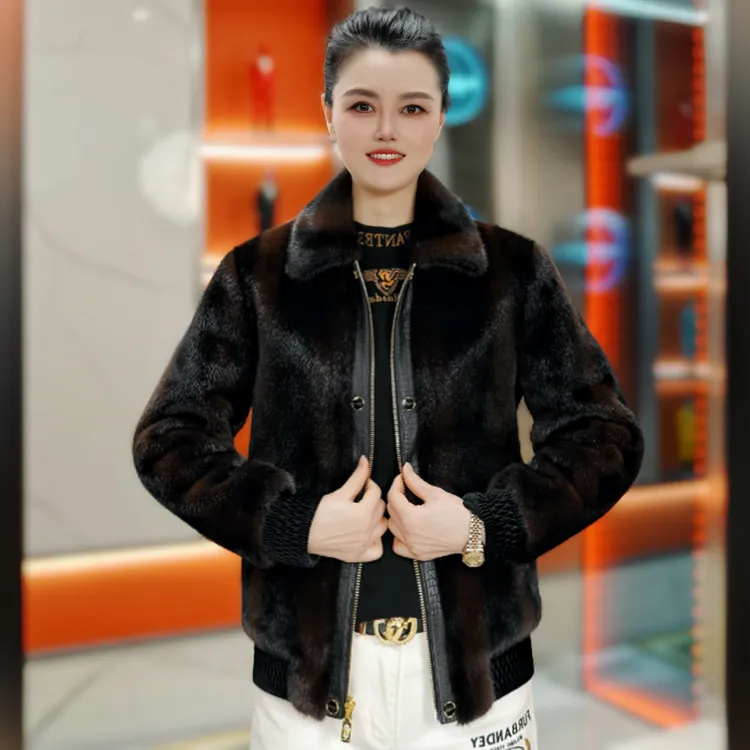 【宝格百莉】冬季男士新款加厚保暖双面穿轻奢时尚修身翻领夹克