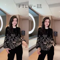 板熙FTLW-【满天星河】桑蚕丝真丝丝绒上衣-3942